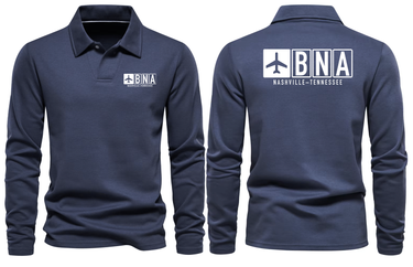 BNA AIRPORT LONG SLEEVE POLO